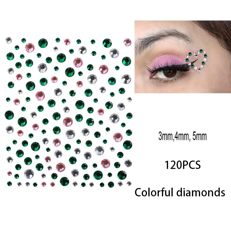 product hot 5d pearl crystal diamond resin stickers environmentally friendly gem for face nail decoration with jelly back-4