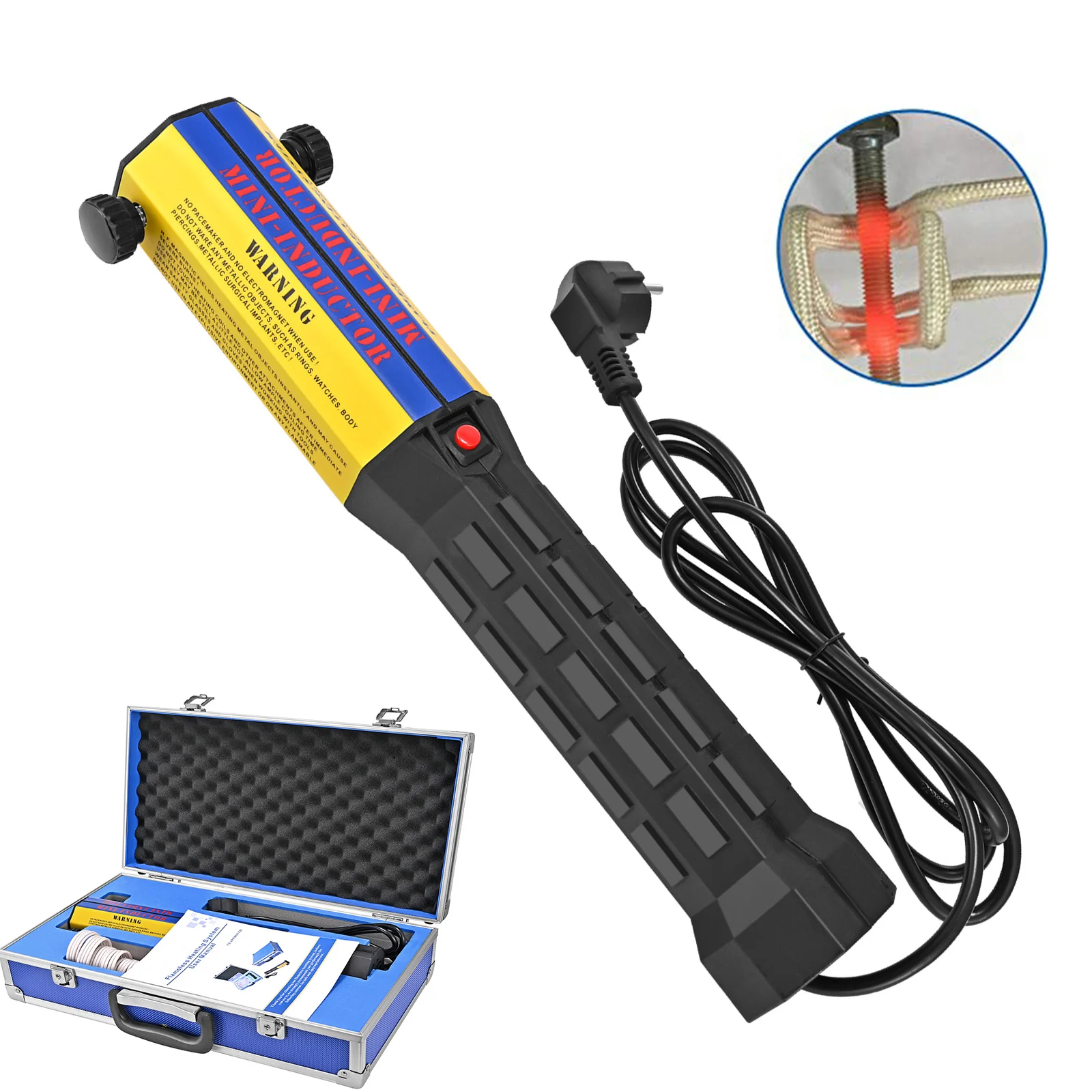 110V/220V 1000W Mini Ductor Induction Heater Handheld High Frequency 8 Coils Kit 