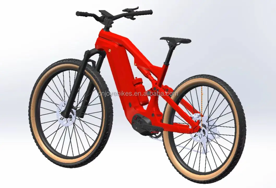 Joyebikes Bafang Carbon Fiber Full Suspension E Bike Electric Bicycle