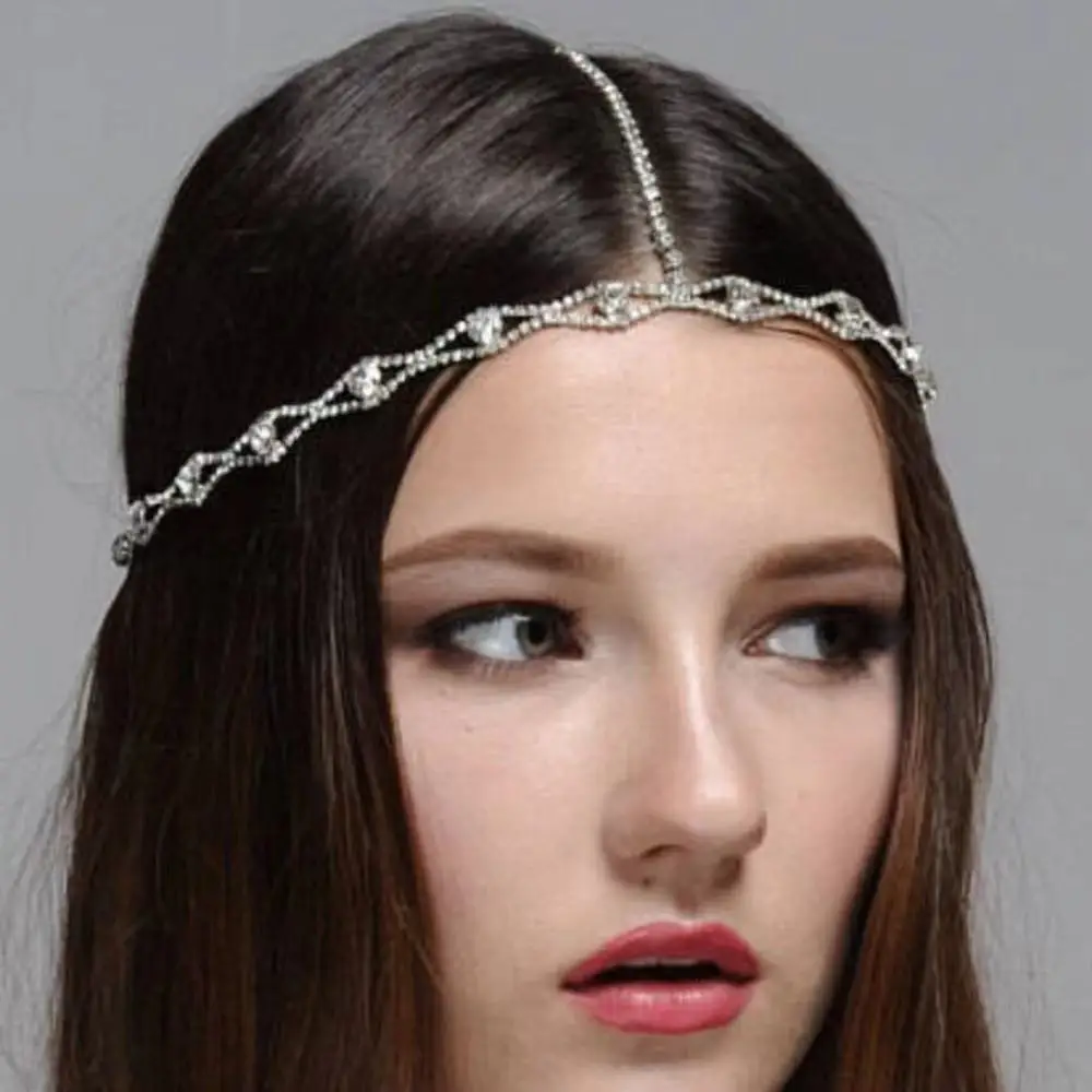 Rhinestone Bridal Headband Chain For Women Wedding Crystal Forehead Hair Accessories Buy