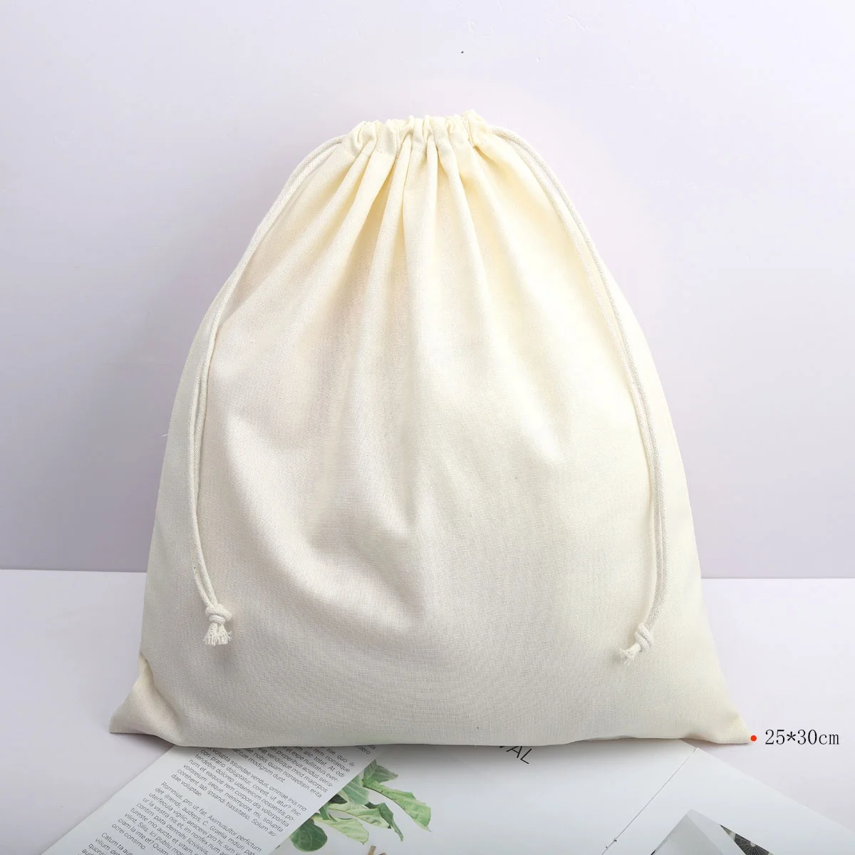 Hot Sale Large Cotton Linen Dust Bag For Packing Shopping Reusable Shoe Clothes Storage Dust Drawstring Muslin Pouch