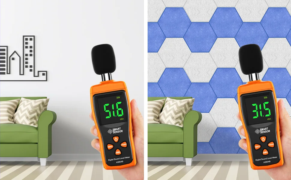 Modern 12-Pack 30*30cm Orange Hexagon Acoustic Panels Sound Proof Padding Dampening Panel for Home Hotel Apartment or School supplier