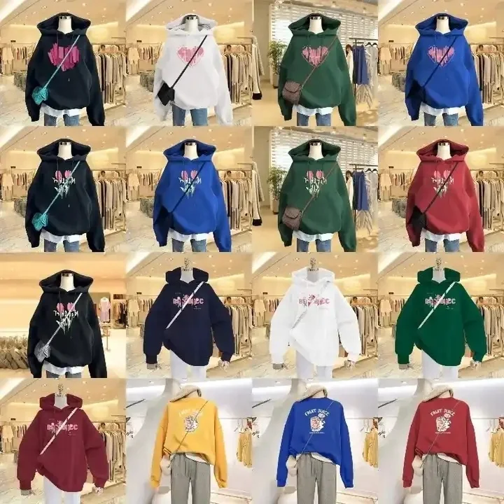 Jielayou Women's Camo Hoodie Maple-Leaf Print Oversized Sweatshirt Fleece Hooded Sweatshirts with Pocket Casual Fall Pullover