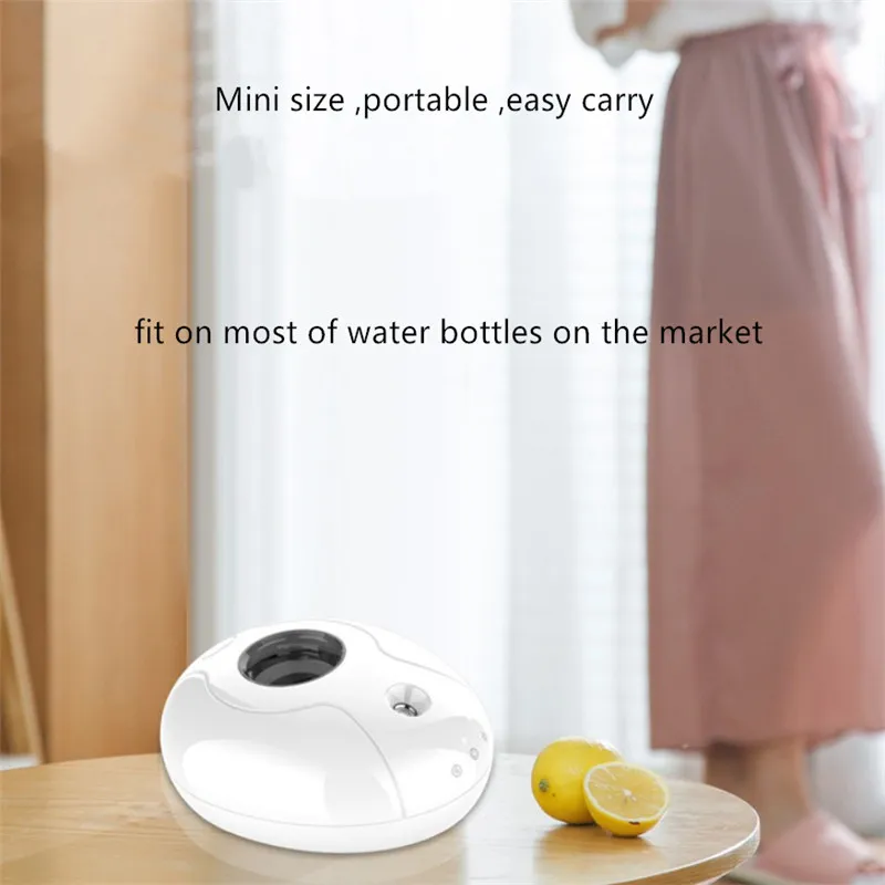 New Travel Portable Water Bottle Humidifier Mini Ultrasonic Cold Mist Humidifier USB Charging Air Humidifier
