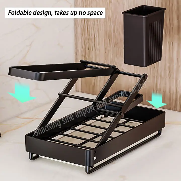 new design Foldable carbon steel Kitchen Sink Caddy Sponge Holder For Kitchen Sink Caddy