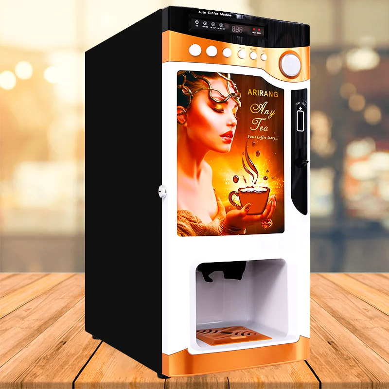 Máquina Expendedora De Café Turco Totalmente Automática,Diseño Único,Gran  Oferta - Buy Totalmente Automática Comercial Pequeña Moneda Operado Robot  Té Y Máquina Expendedora De Café,Venta Caliente Instantánea Comercial Café  Instantáneo En Polvo De
