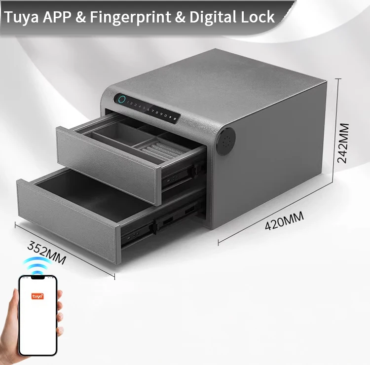 f2 1a ceqsafe smart customized personal jewelry drawer box smart anti theft steel safe storage for home use-18