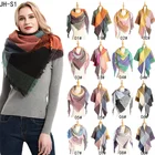 Scarves Shawl Women Scarves Blanket Tassels Grid Wrap Shawl Winter Scarf