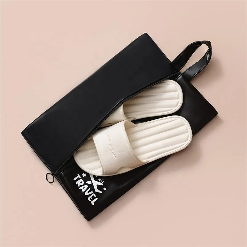 2024 Latest Fashion Travel Shoe Organizer Bag Handle Design Portable Fabric Shoe Bag Underwear Cosmetic Bag