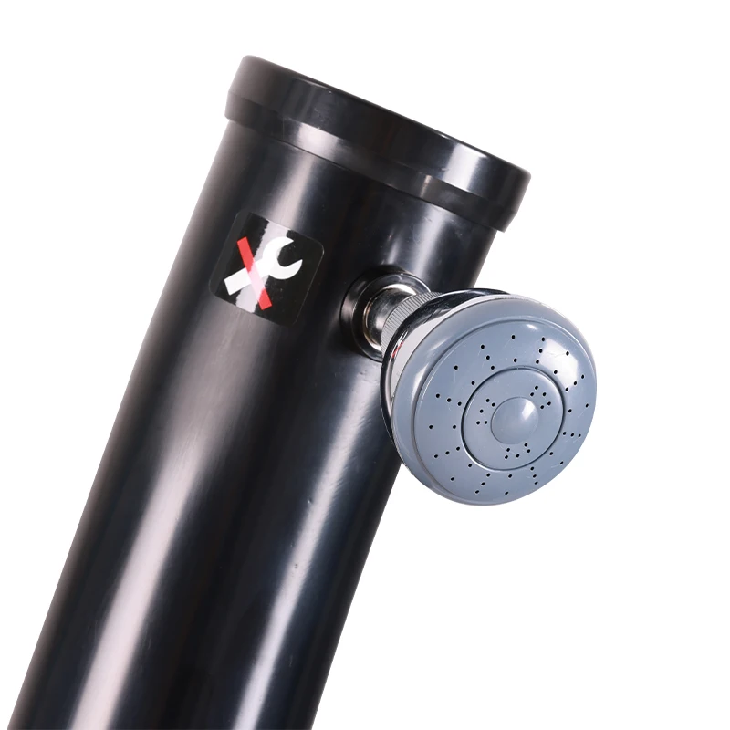 Luxury Round Pool Shower Wholesale Black Rain Waterfall Complete Shower Column Panel Outdoor Shower