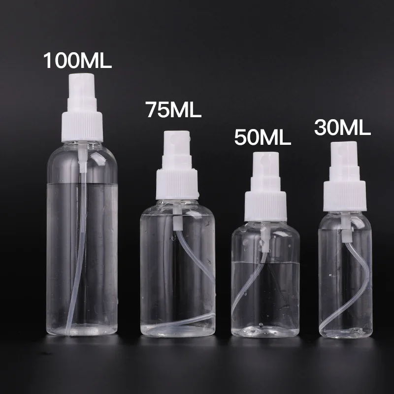 Portable PET Plastic Spray Bottle with White Pump Sprayer