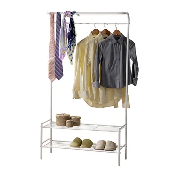Eco-friendly metal white garment rack clothing rack