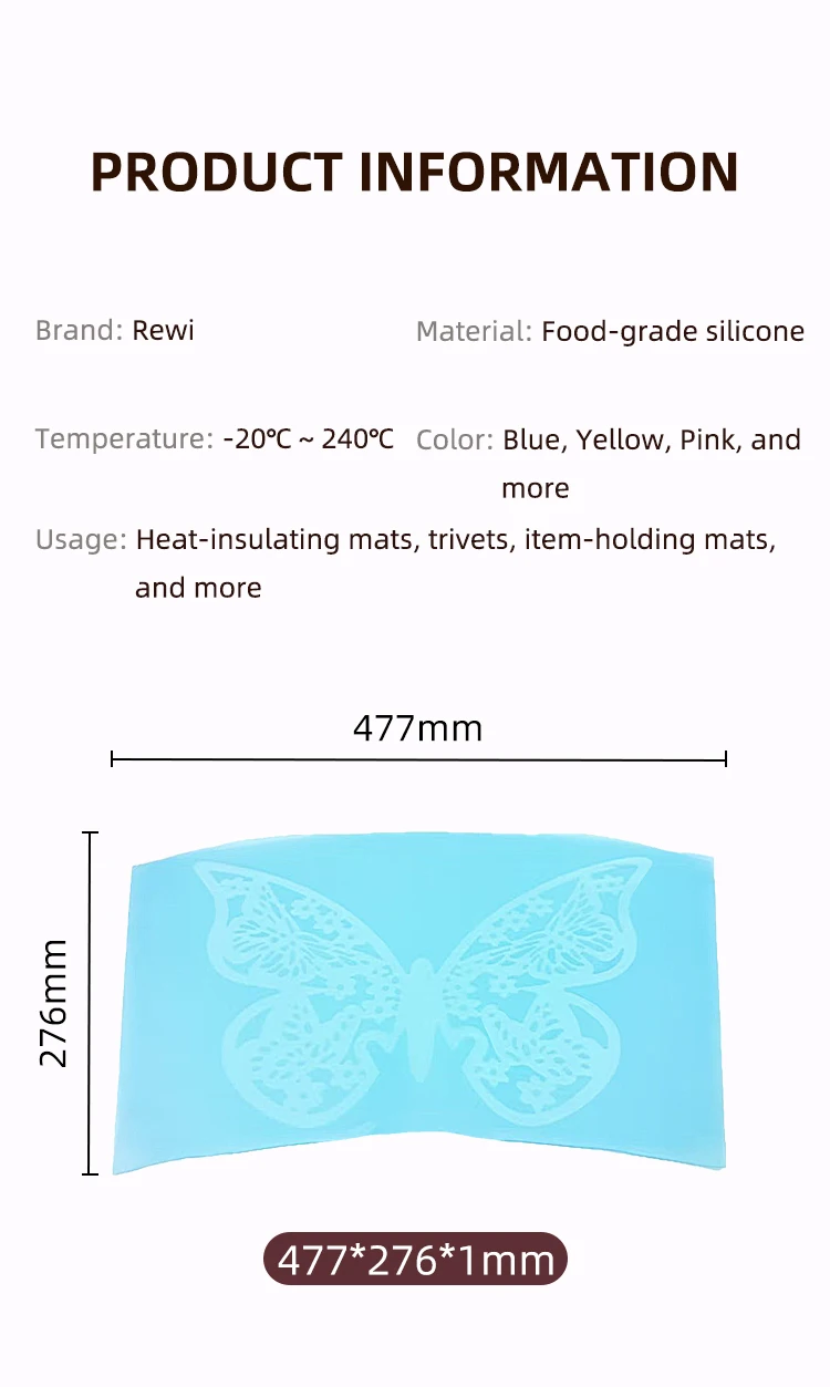 Modern Eco-Friendly Reusable Food Grade Silicone Large Dining Table Mat Heat Resistant Oil Proof Non-Slip Placemat Home Kitchen supplier