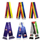 Silk Wholesale 100% Polyester European Custom Silk Scarf Silk Screen Printing Rainbow Scarf