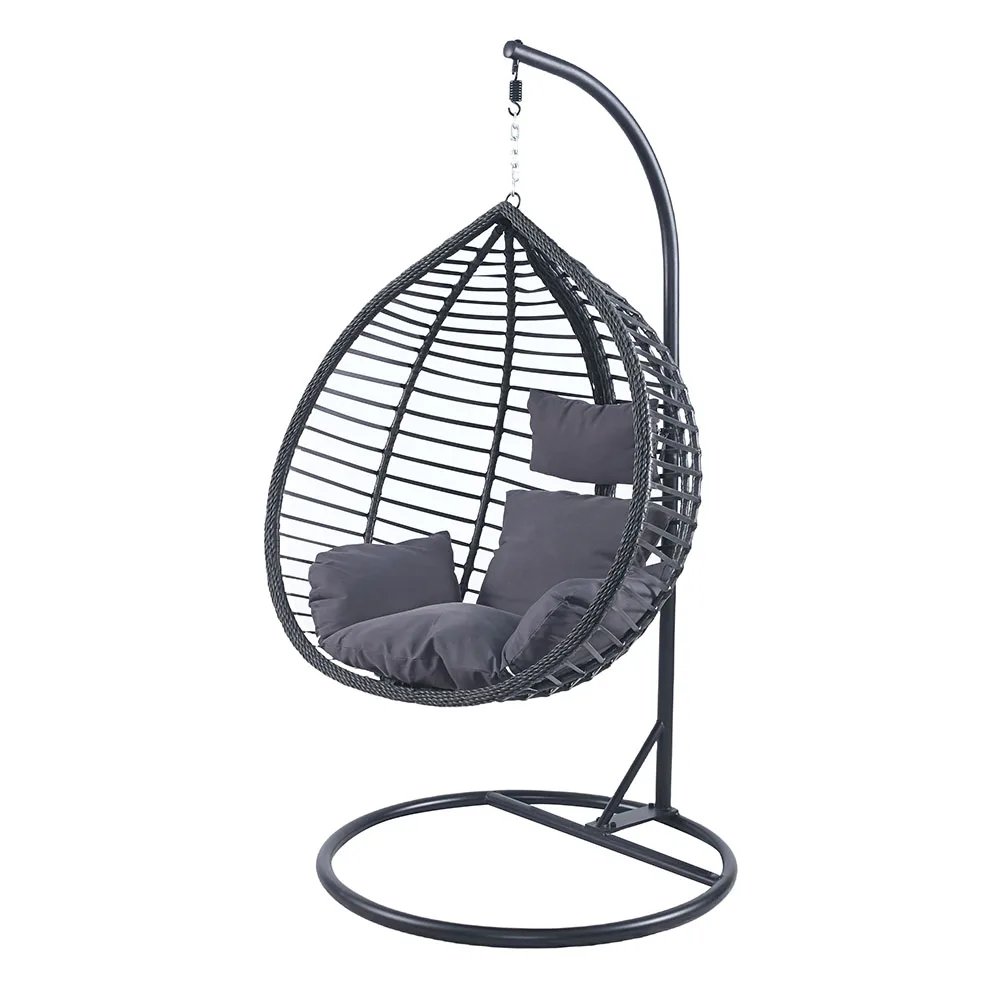 product nu deco factory customization traditional folding egg chair outdoor furniture swing hanging metal stand-3