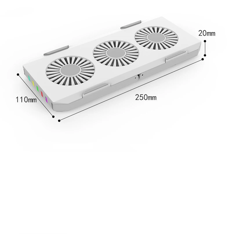 Desk 3 Cooling Fan Adjustable Foldable Laptop RGB Stand for Mac Air Pro for HP Computers Portable Computer Folding Bracket