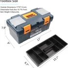 Tool Box 17 Inch Hardware Tool Box Storage Box Household Portable Plastic Electrician Multi-function Repair Box