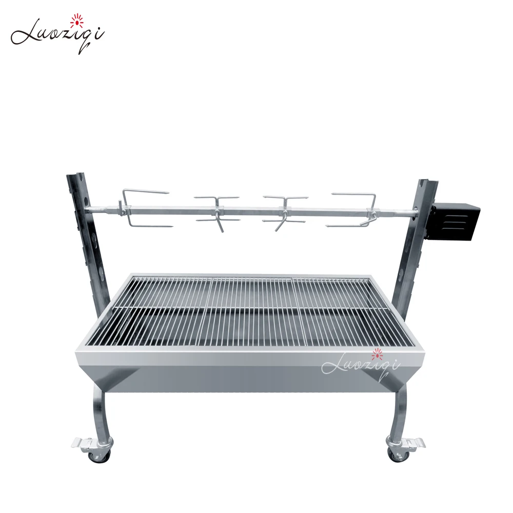product outdoor fully automatic motor adjustable height portable charcoal bbq grills for whole pig lamb spit picnic load 60 kg-18