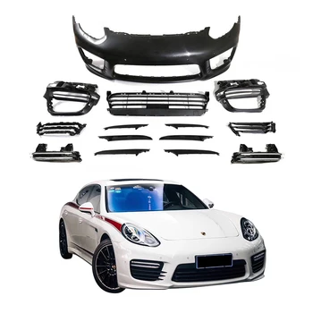 For Porsche Panamera 2014-2016 970.2 Turbo style body kit front bumper tips car grille Front bumper modification