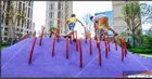 Galvanized Steel Commercial Outdoor Amusement Park Combination Equipment With Multi-play For Teens
