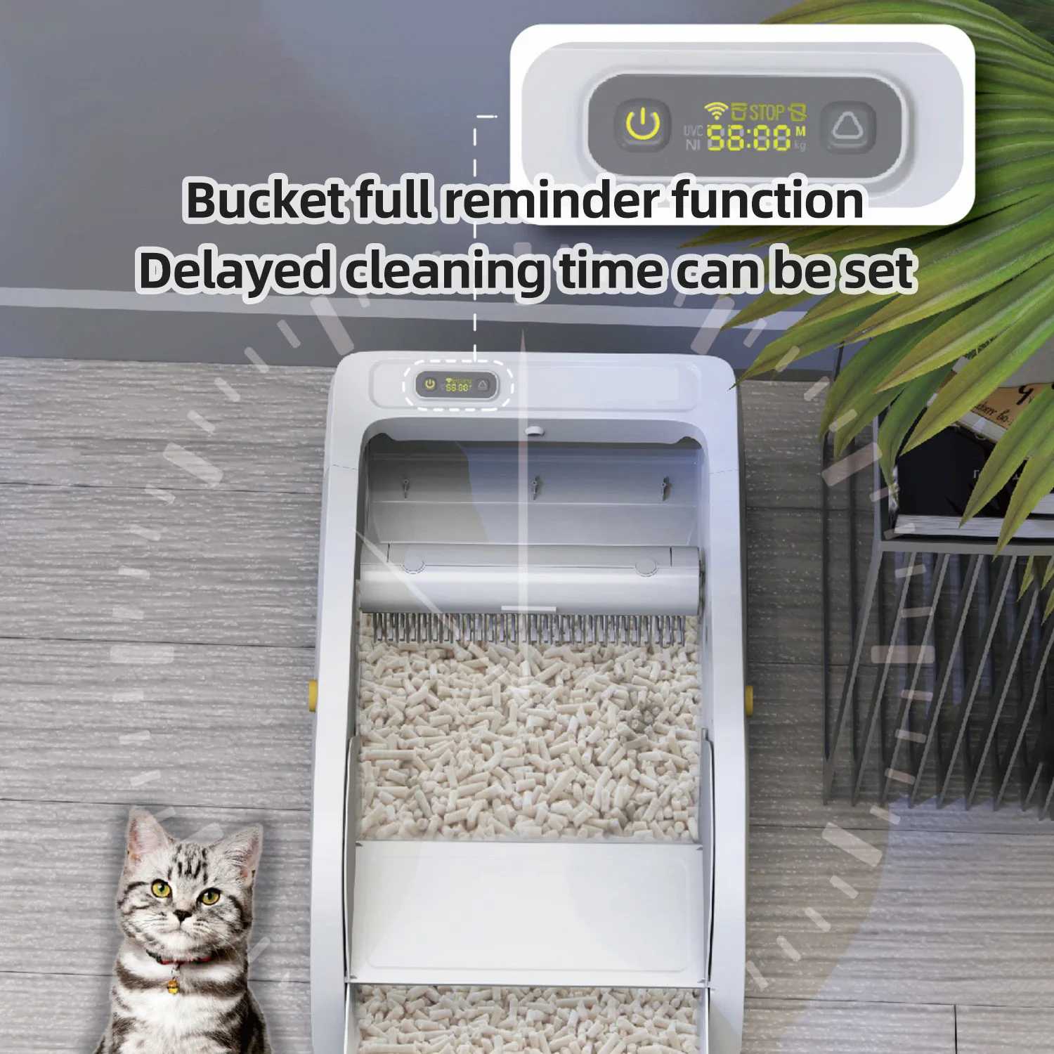 Hot Sale APP Smart Semi Closed Cat Litter Box Drawer Design Anti Spill Hands Free Cat Litter Pan Pet Products factory