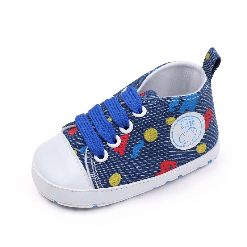 Spring and Autumn Animal logo Soft-soled Canvas Baby Shoes for Girls and Boys factory
