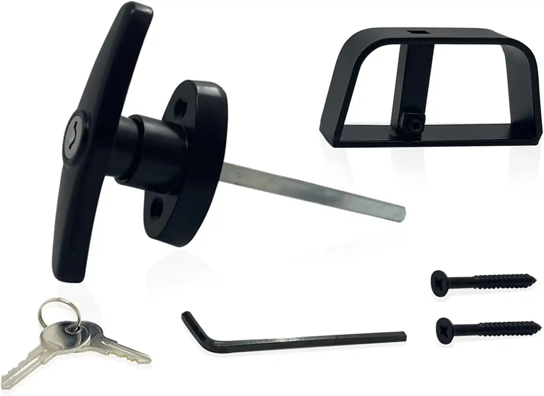 New Arrival  Black T Handle Lock Cabinet and Garage Door Handle Lock Garage Door T Handel Locking details