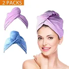 Hair Towels Custom Logo Design Detailing Super Absorbent Quick Dry Soft Microfiber Hair Towel