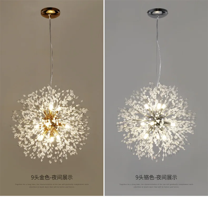 Indoor Decorative Hanging light pendant lamp LED gold branch Chandeliers