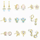 Opal Milliedition 2022 New Jewelry Colorful Opal Dangle Drop Stud Earrings Crystal Earrings And Jewelry For Women