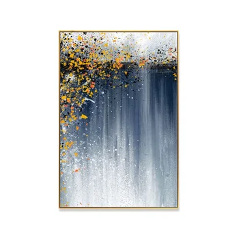 Modern Wall Paintings Art Handmade Abstract Gold Foil Oil Painting On