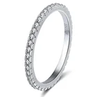 RINNTIN SR63 Sterling Silver 925 CZ Simulated Diamond Stackable Ring Eternity Bands For Women