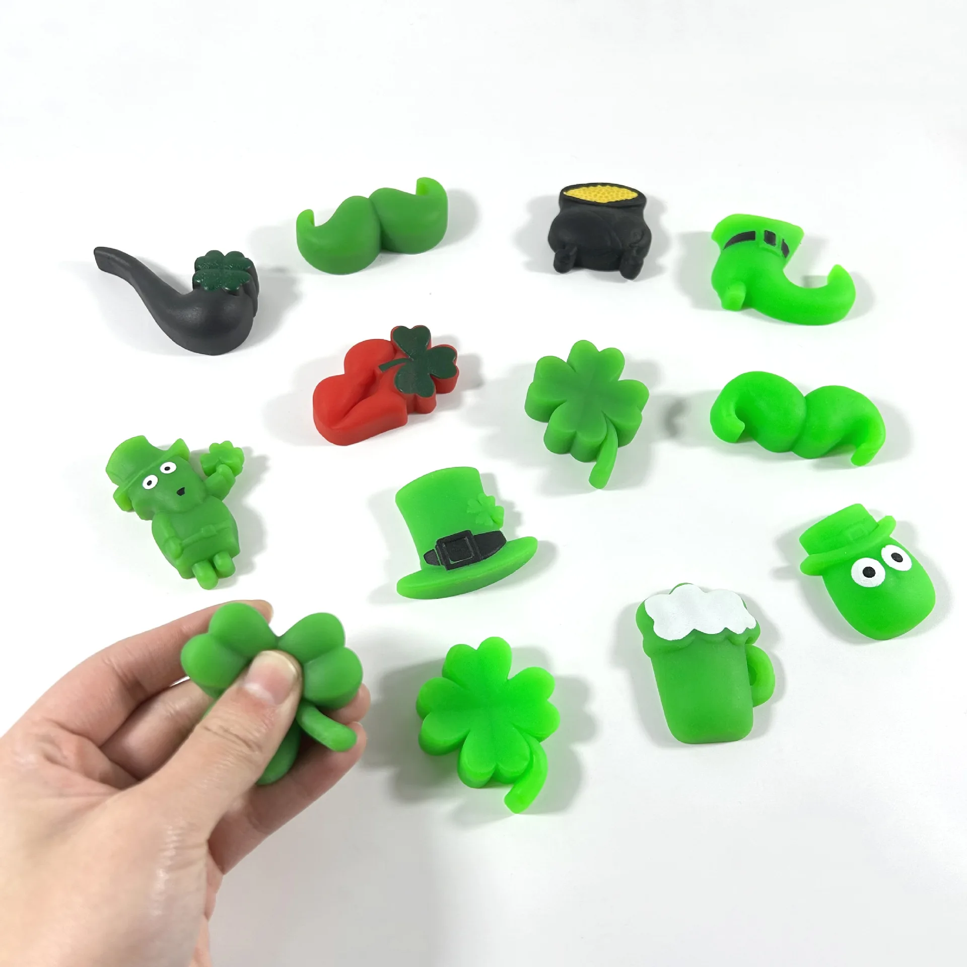 Mini Squishy Toys Squeeze Fidget Stress Relief Toy Party Favor for Kids St. Patrick's Day Gifts Mini Squishy Toys