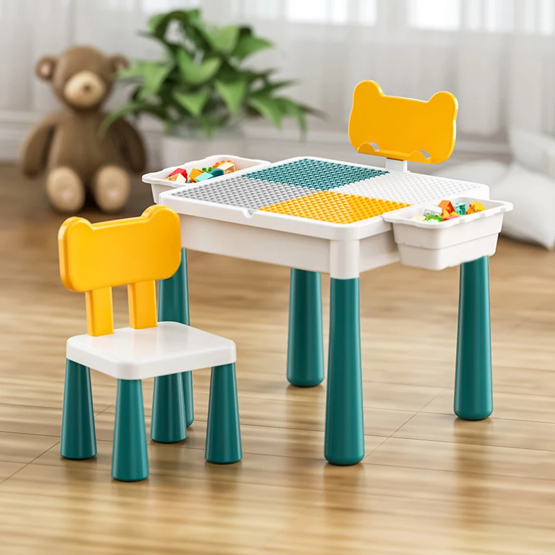 Indoor Building Block Learning Table, Building Block Table Toy, Table Block Building Kids