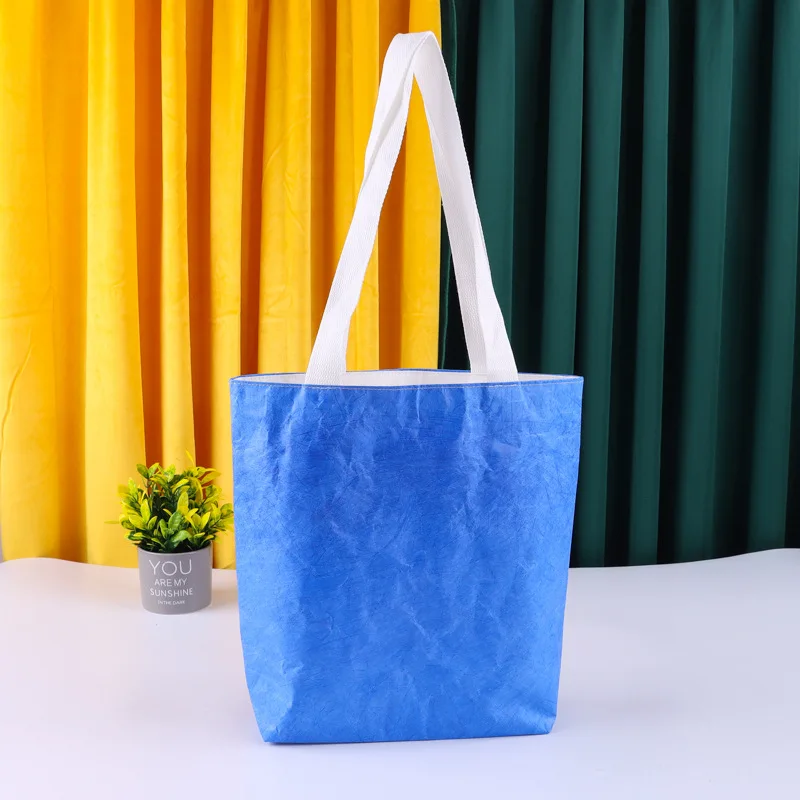 ECO Friendly Material Custom logo Reusable Shopping Bags Light Dupont Tyvek Paper Grocery Bag details