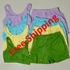 S-2XL 2021 New Arrivals Summer Fashion Sweet Sleeveless Top With Short Pants 2 2 Piece Set Women