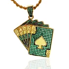 Micro Pave Pendants Design 925 Silver Pendant Wholesale Men's Hip Hop Jewelry Shape 925 Silver Micro Pave Cz Pendants