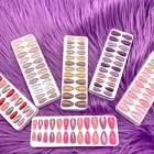 False Nails Design Nail Tstory 2020 New Designs Custom Private Label 24PCS 3d Long Press On False Nails