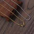 Jewelry SC008 2mm Rope Link Chain Stainless Steel Jewelry Hip Hop Chain For Men And Women Necklace