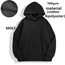 Custom logo Button up collar No strings Hoodie Boxy fit pullover blank streetwear Hoodies heavy weight cotton hoodi for Men