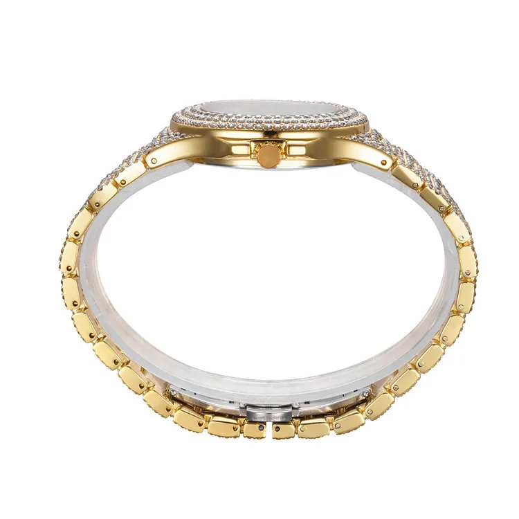 PINTIME 2548男士钻石日期石英表男士时尚水晶石钟表