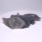 Carving Wholesale Price Polished Carved Natural Druzy Agate Dolphin Carving For Collection