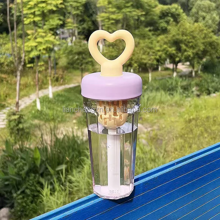 600Ml Summer Plastic Water Bottle With Straw For Hiking Sports 26 600Ml Wholesale Promotional Portable Summer Students Plastic Mineral Water Bottle With Straw For Hiking Sports