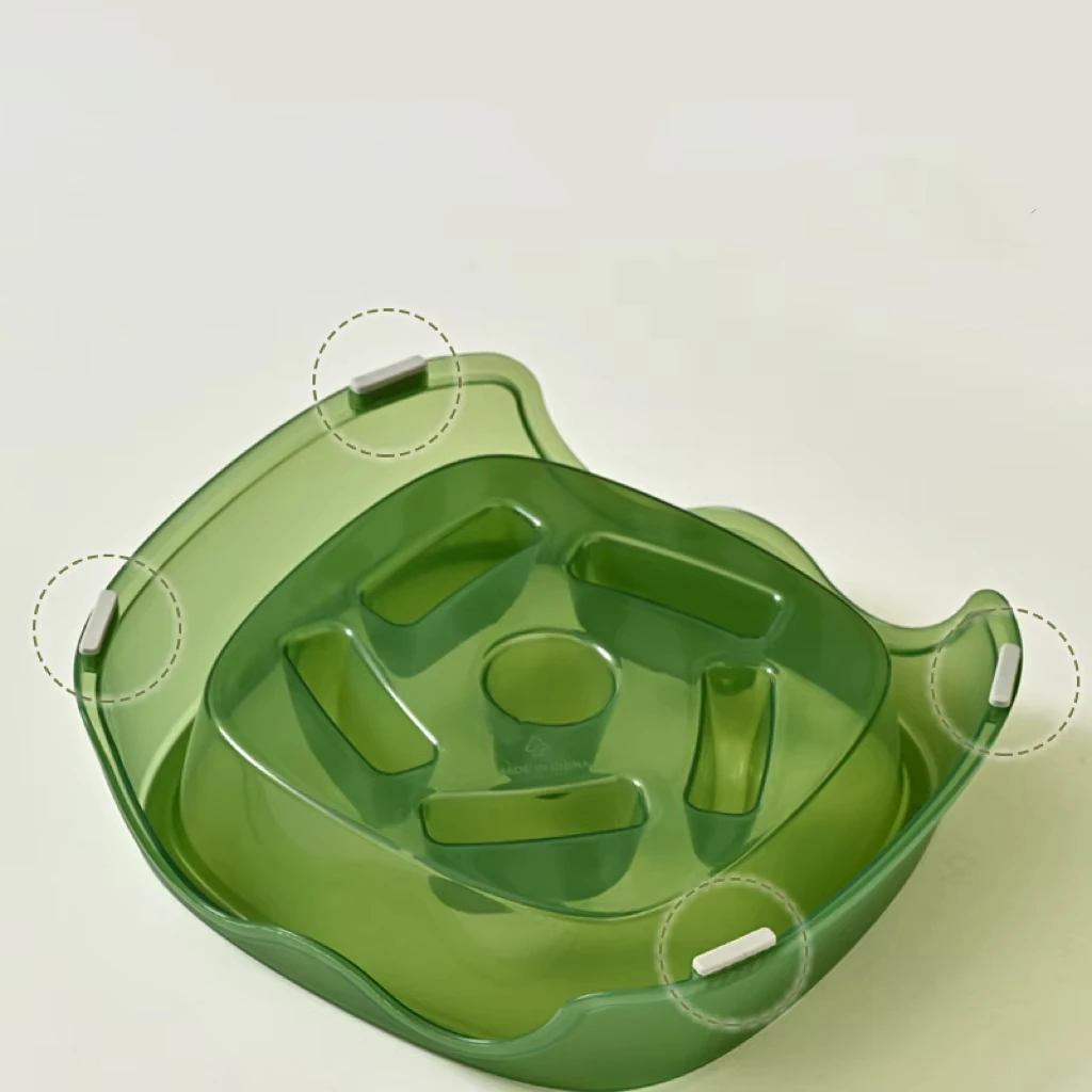 New Anti-tipping Plastic Anti Choking Pet Food Bowl Cat Food Feeder Bowl Pet Products manufacture