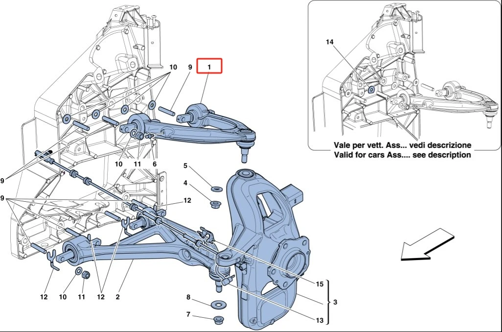 For Ferrari F458 488 235133 235132 Car Parts Original Factory Front Material Control Arm Left Or Right Hand Hanging System Parts factory