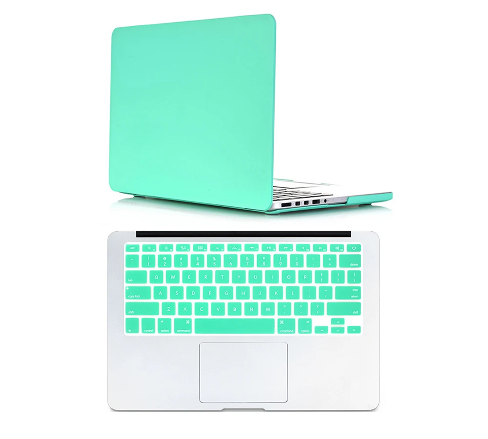 2 in 1 GREEN Crystal Hard Case  for Macbook PRO 15" A1286 with Keyboard Cover 