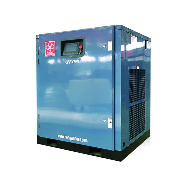Hongwuhuan GV22M 22kw Station Type Screw Air Compressor Frequency Converter 8 Bar Equipped Motor Permanent Magnet Frequency