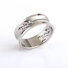 Silver Rings Fashion Silver Color 316L Stainless Steel Rings For Women Men Engrave Jewelry
