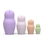 Doll High Quality LFGB Through Silicone Russian Nesting Doll Matryoshka Nesting Stacking Doll