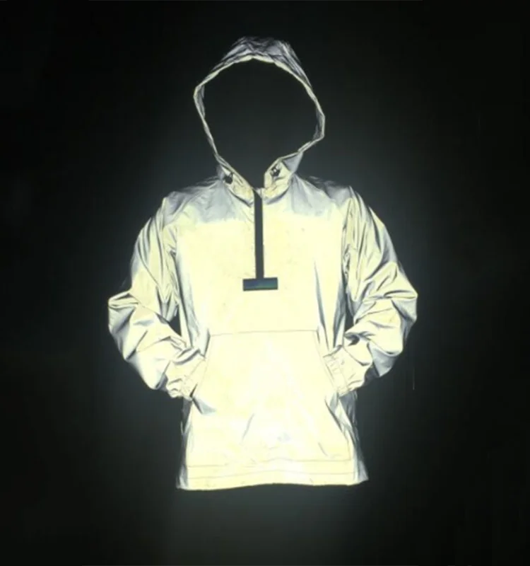 High visibility soft color grey 100% retro reflective fabric for clothing